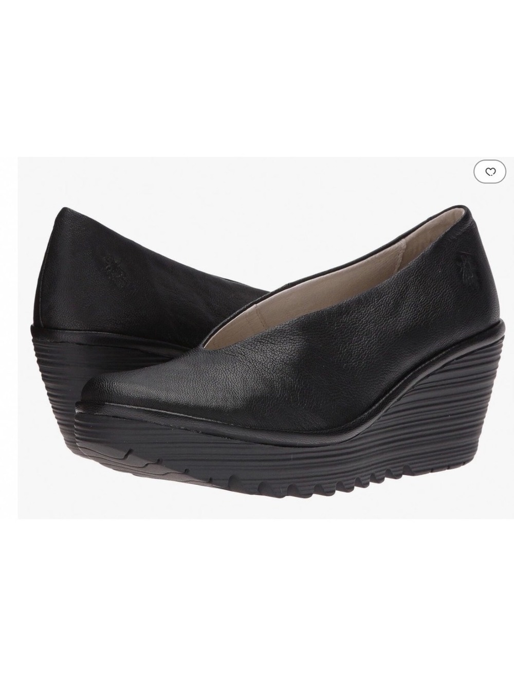 FLY London Black Yaz Wedge Pump Women’s 8 - 8.5 US | 39 EU